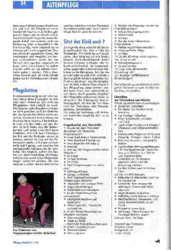 Vorschauseite 2: Sturzprophylaxe - Aufgabe für die Pflege