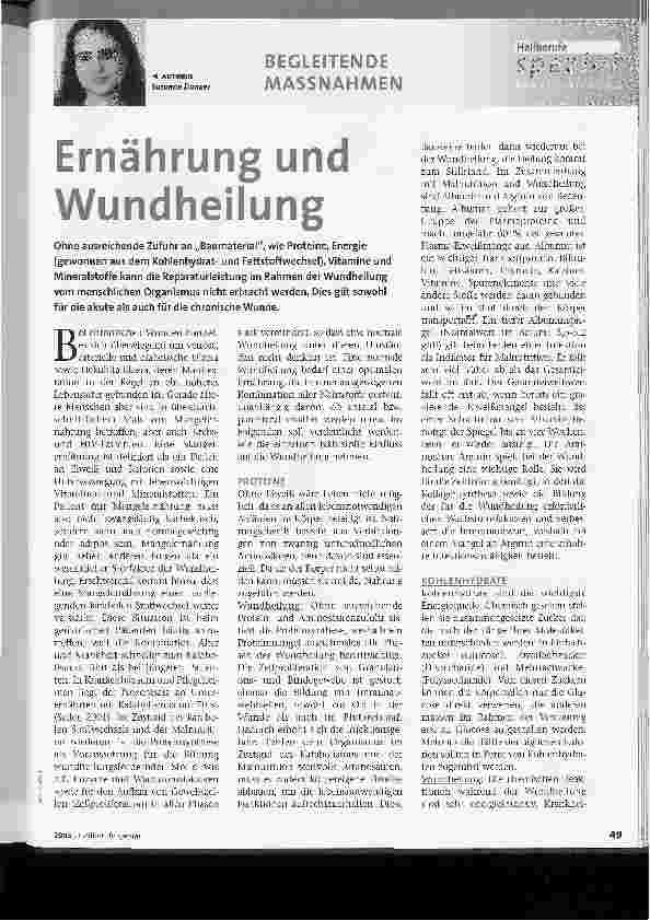 Vorschauseite 1: Ernährung und Wundheilung