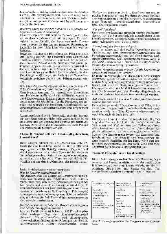 Vorschauseite 5: Aufgaben und Problembereiche der Krankenpflege im Krankenhaus unserer Zeit Ergebnisse der Gruppenarbeit vom Berliner Krankenhaustag 1985