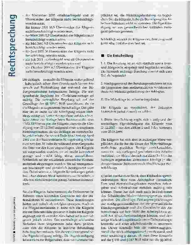 Vorschauseite 3: Rückzahlung von Lehrgangskosten