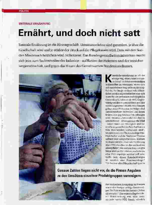 Vorschauseite 1: Ernährt, und doch nicht satt