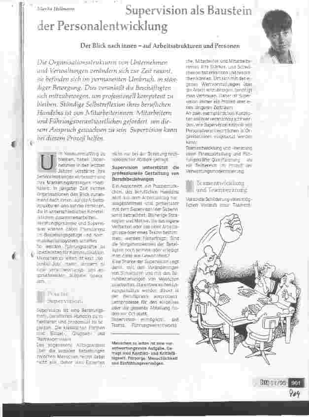 Vorschauseite 1: Supervision als Baustein der Personalentwicklung Der Blick nach innen - auf Arbeitsstrukturen und Personen
