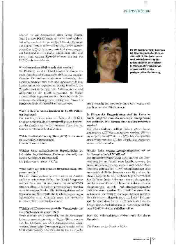 Vorschauseite 2: Notwendig ist ein gezieltes Gerinnungsmanagement