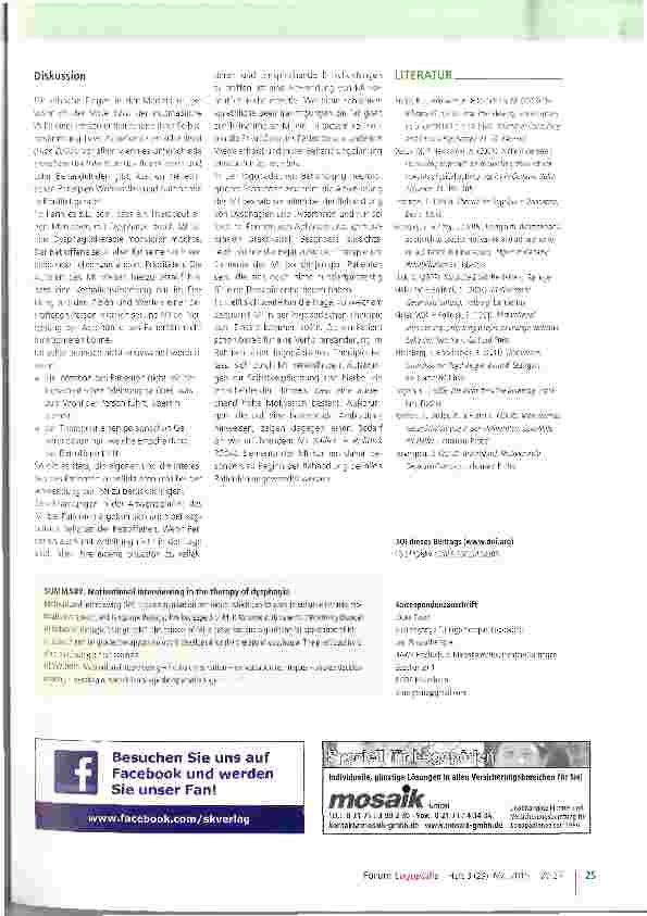Vorschauseite 6: Motivational Interviewing in der Dysphagietherapie