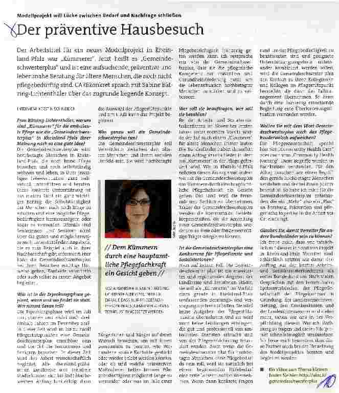 Vorschauseite 1: Der präventive Hausbesuch