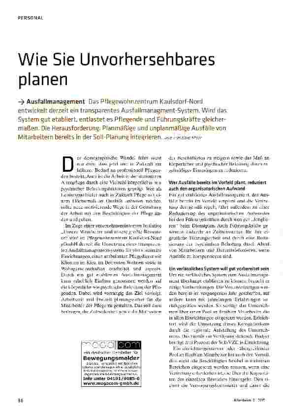 Vorschauseite 1: Wie Sie Unvorhersehbares planen