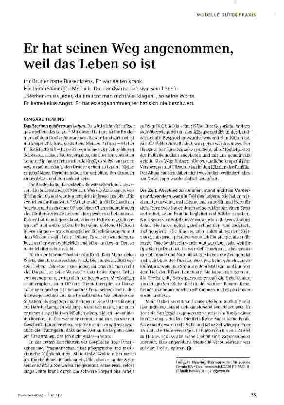 Vorschauseite 1: Er hat seinen Weg angenommen, weil das Leben so ist