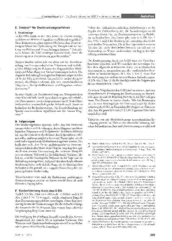 Vorschauseite 5: Die Zweitmeinung im SGB Vein neuer Anlauf