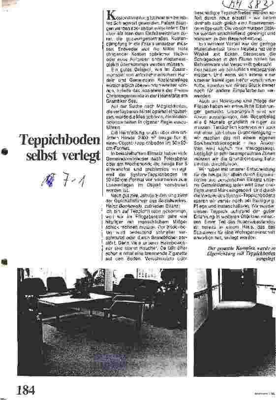 Vorschauseite 1: Teppichboden selbst verlegt