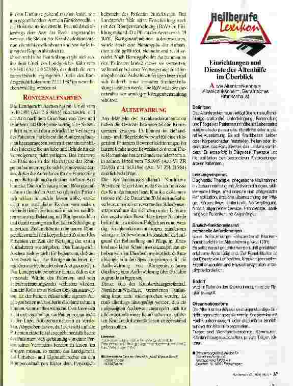 Vorschauseite 2: Die Krankendokumentation