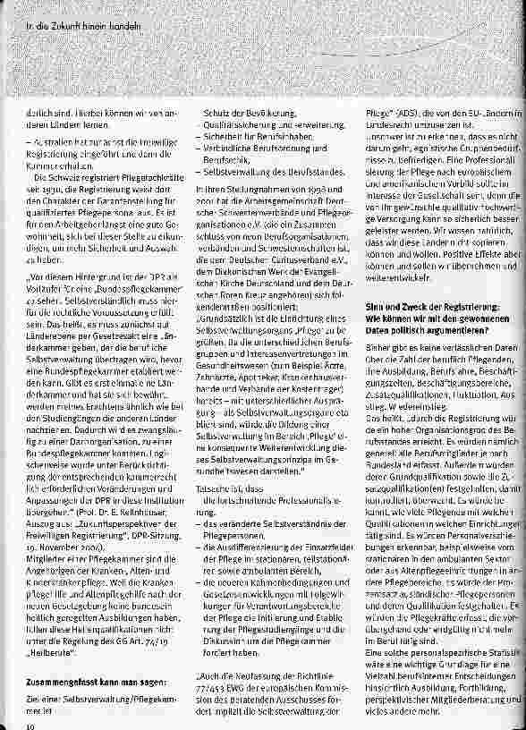 Vorschauseite 4: In die Zukunft hinein handelnAuftrag und Rolle der Pflegenden