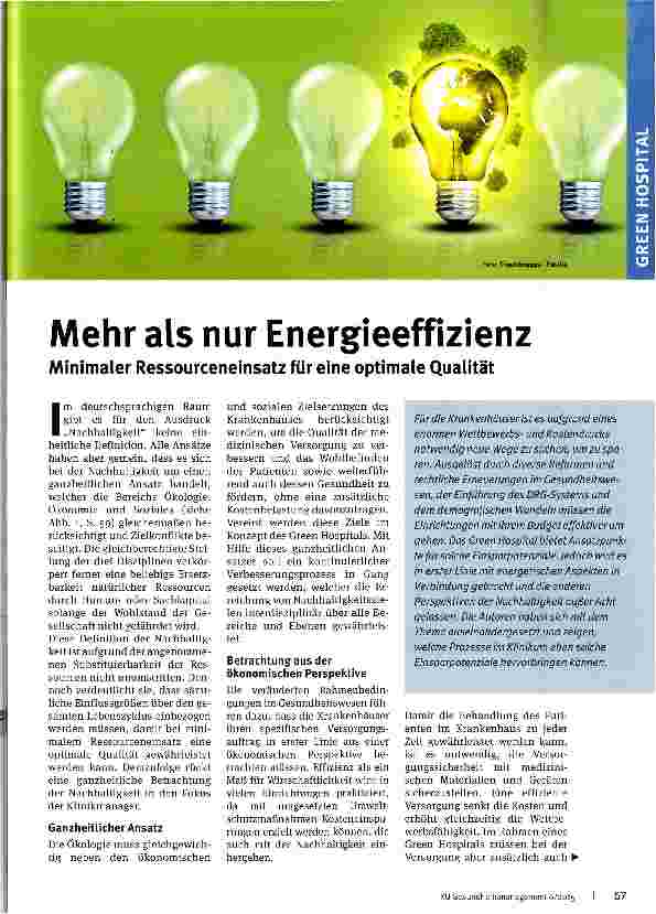 Vorschauseite 1: Mehr als nur Energieeffizienz