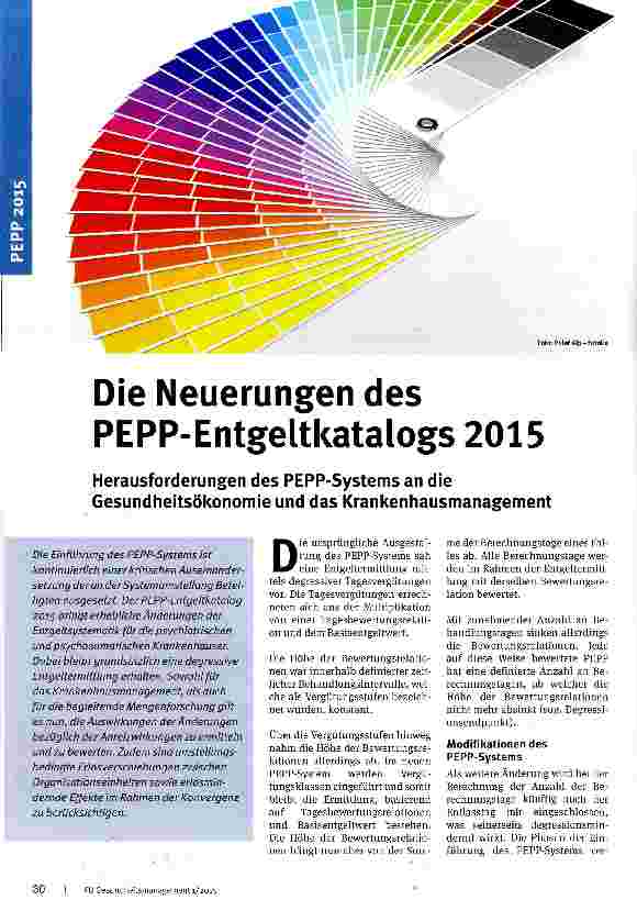 Vorschauseite 1: Die Neuerungen des PEPP-Entgeltkatalogs 2015