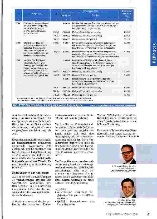 Vorschauseite 2: Die Neuerungen des PEPP-Entgeltkatalogs 2015