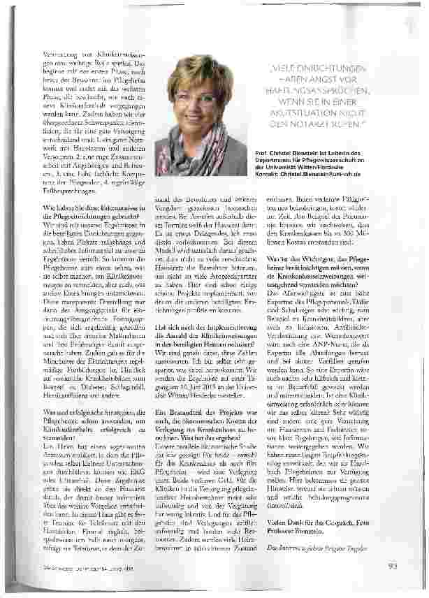 Vorschauseite 3: „FÜR BEWOHNER IST JEDER KLINIKAUFENTHALT EINE GEFAHR
