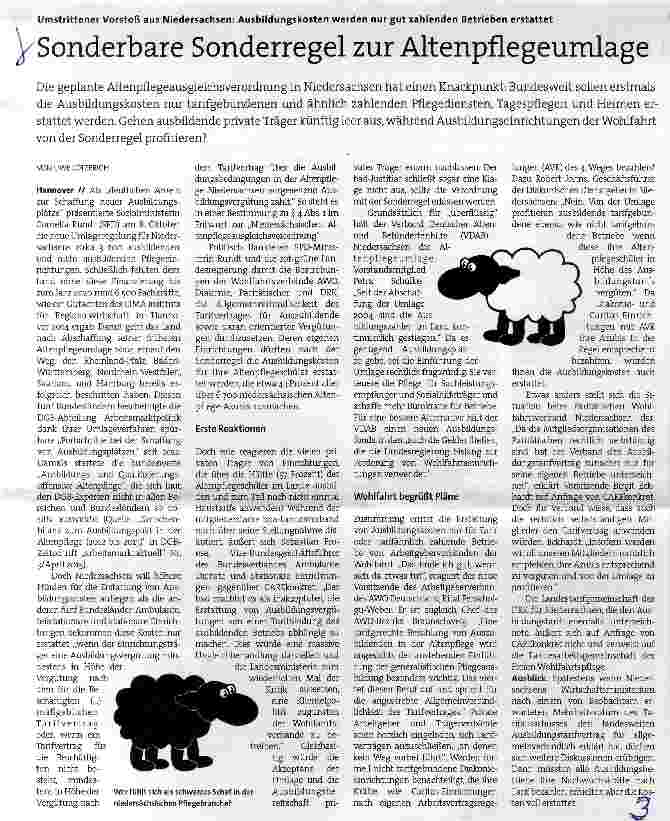 Vorschauseite 1: Sonderbare Sonderregel zur Altenpflegeumlage