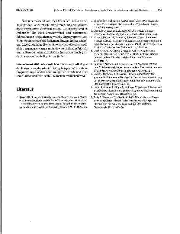 Vorschauseite 3: Vorteile der Digitalisierung in der Patientenschulung am Beispiel Diabetes