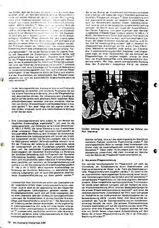 Vorschauseite 2: Pflegeversicherung - Machbare Wirklichkeit oder sozialer Traum?