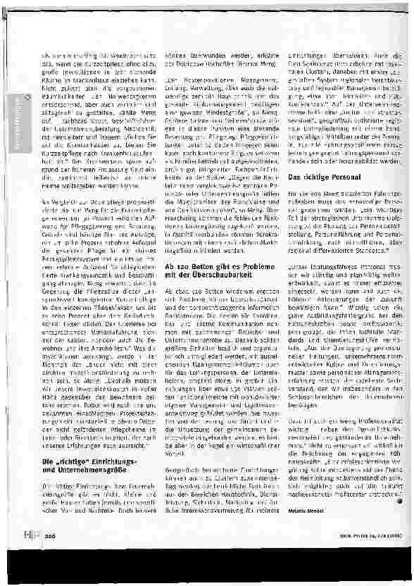 Vorschauseite 4: Die wirtschaftliche Pflegeeinrichtung