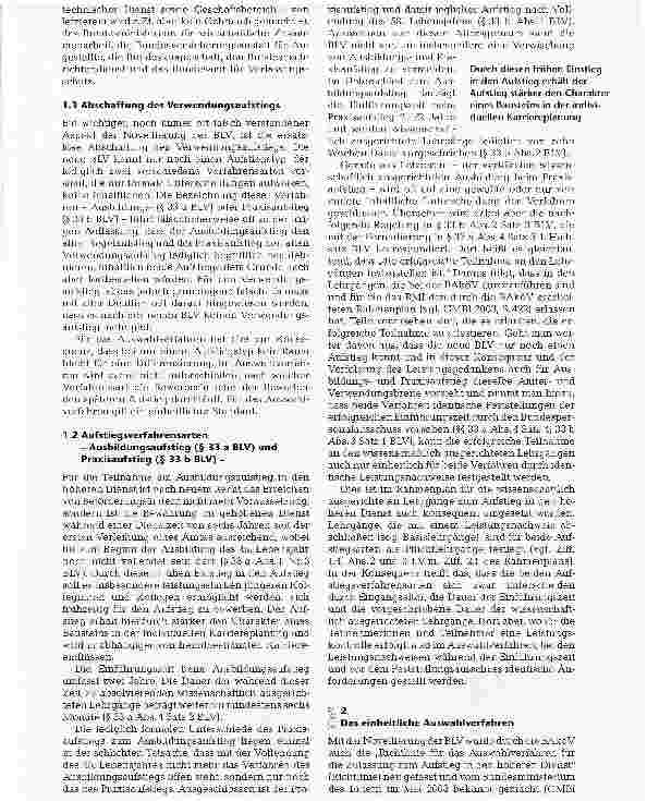 Vorschauseite 2: Das Auswahlund Aufstiegsverfahren vom gehobenen in den höheren Dienst des Bundes nach der Novellierung der Bundes-laufbahnverordnung