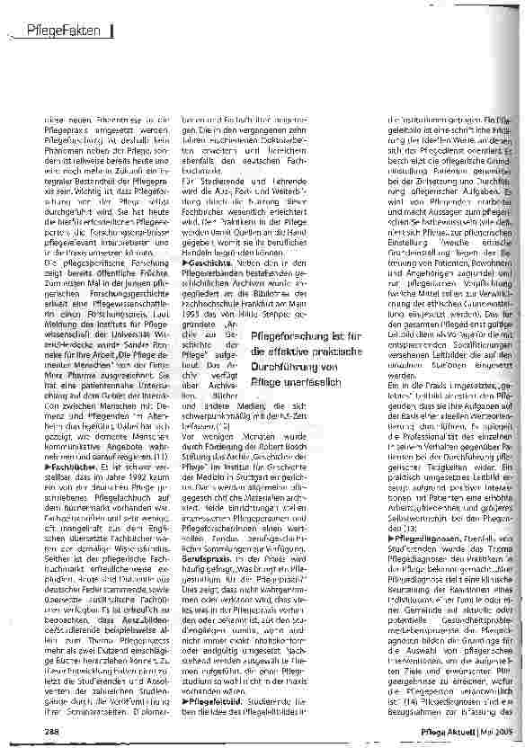 Vorschauseite 5: Sag einer die Pflege bewege sich nicht