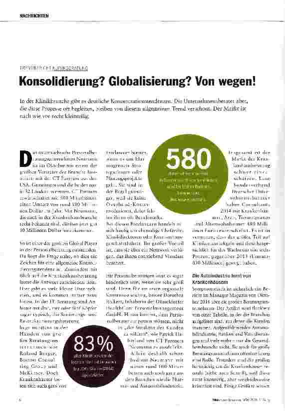 Vorschauseite 1: Konsolidierung? Globalisierung? Von wegen!