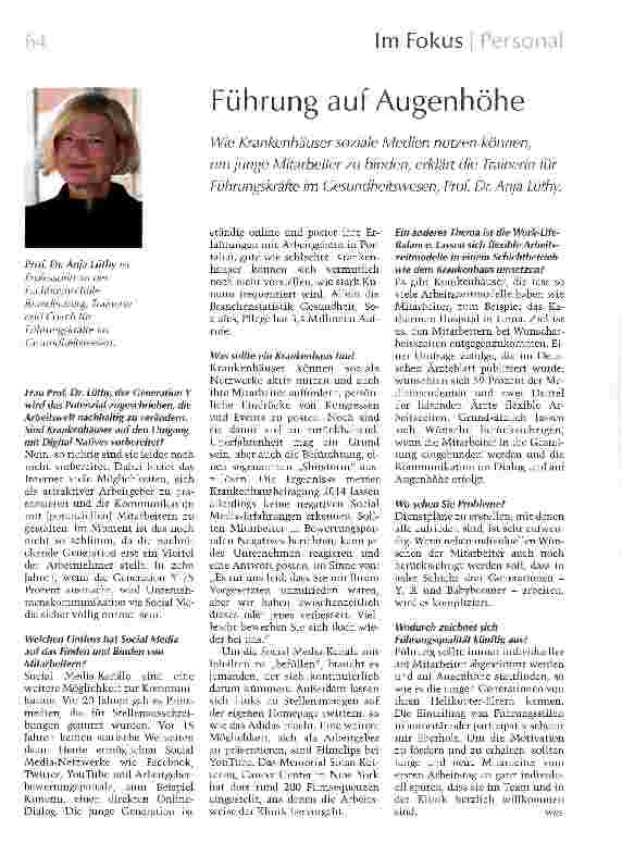 Vorschauseite 1: Führung auf Augenhöhe
