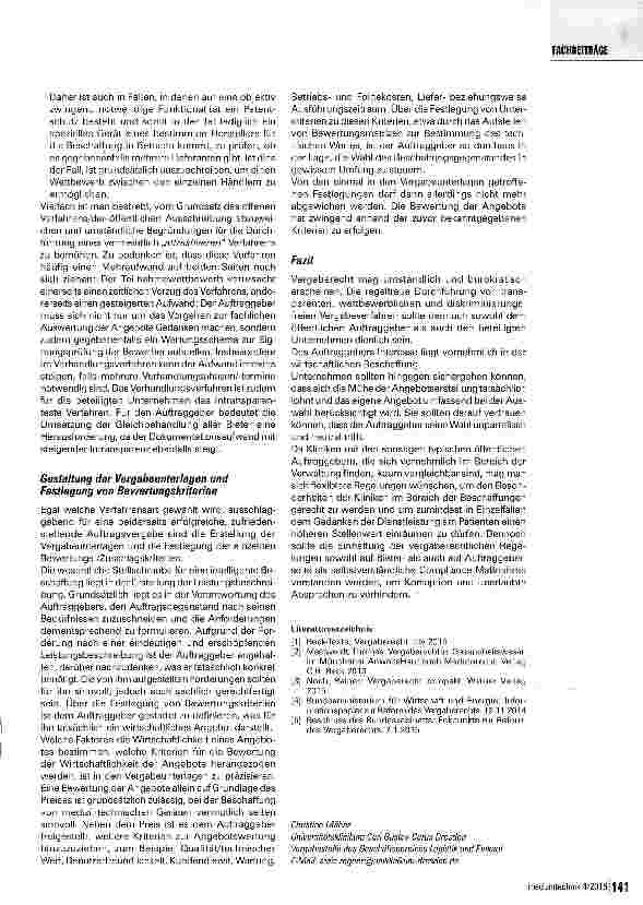 Vorschauseite 6: Vergaberecht - muss das sein