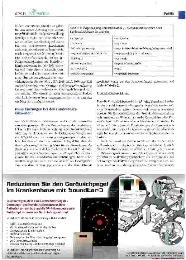 Vorschauseite 3: Krankenhaus-Strukturgesetz: Eine Lösung der zentralen Finanzierungs-probleme ist nicht in Sicht