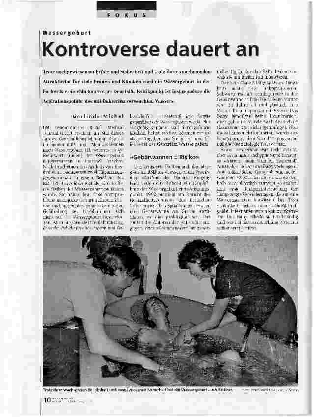 Vorschauseite 1: Kontroverse dauert an