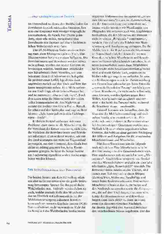 Vorschauseite 3: ZWISCHEN LUST UND FRUSTDCM-BEOBACHTUNGEN ZUM ESSEN IM ALTENPFLEGEHEIM