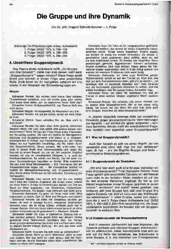Vorschauseite 1: Die Gruppe und ihre Dynamik umstrittene Gruppendynamik