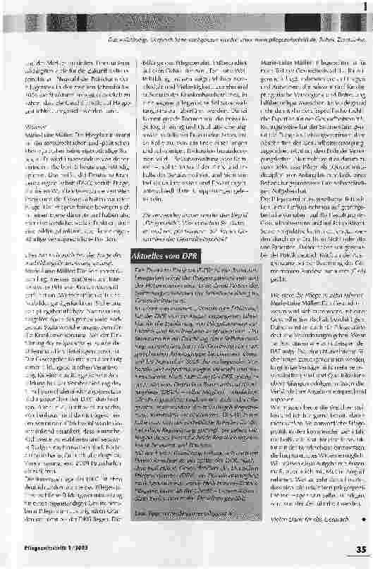 Vorschauseite 2: Politik für die Zukunft der Pflege: Wir brauchen Mut und Augenmaß
