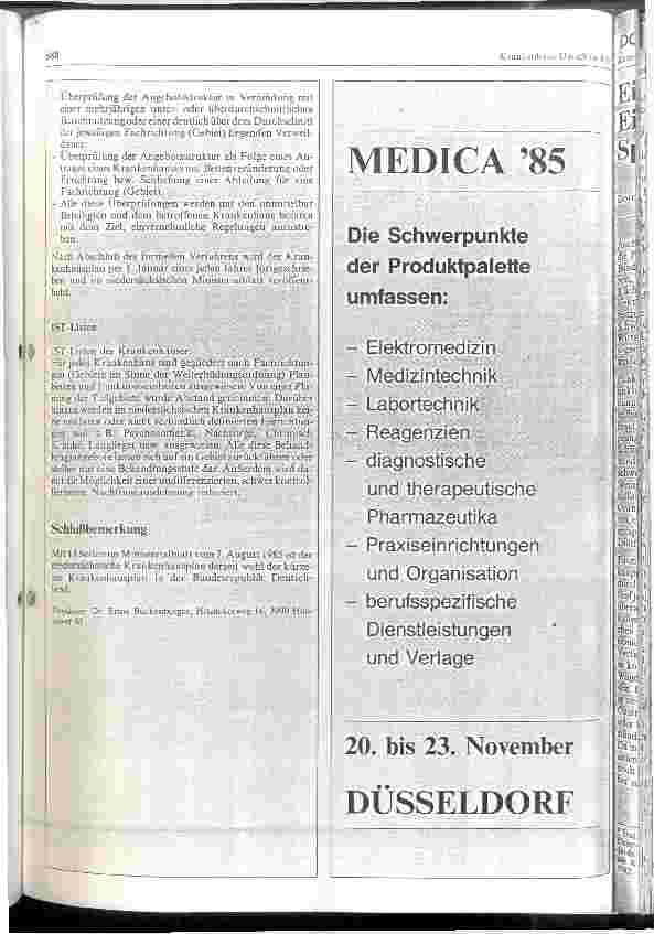 Vorschauseite 5: Der neue niedersächsische Krankenhausplan In der Kürze liegt die Würze