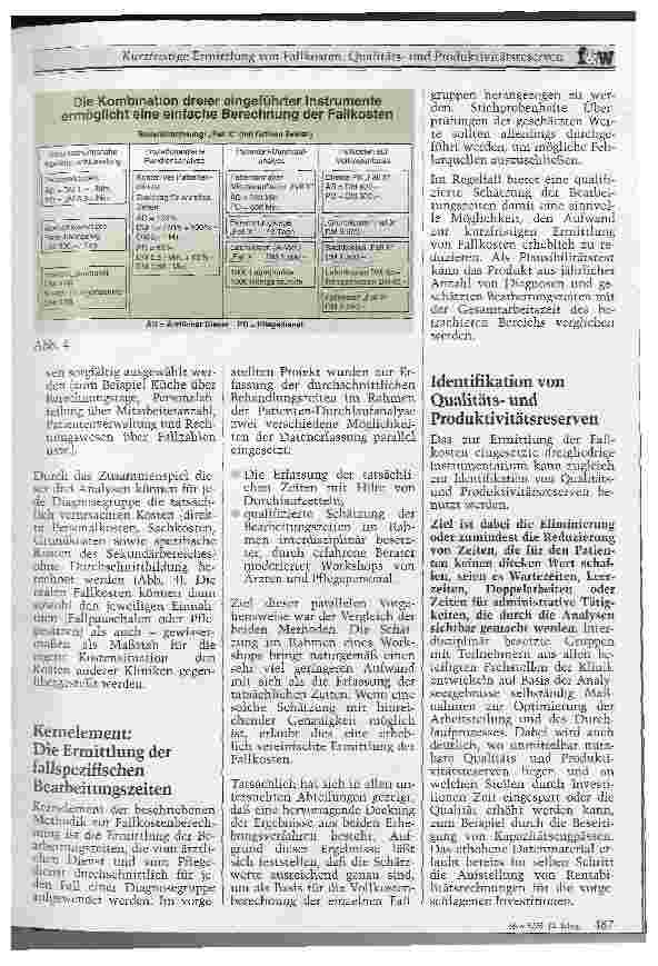 Vorschauseite 4: Kurzfristige Ermittlung von Fallkosten, Qualitätsund Produktivitätsreserven Qualitätsund Zeitmanagement im Krankenhaus