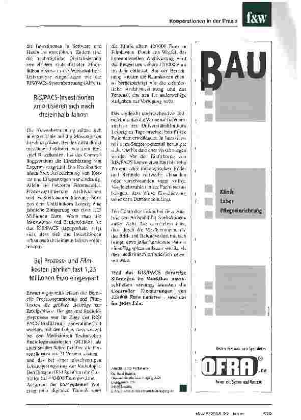 Vorschauseite 3: RIS/PACS lohnt sich