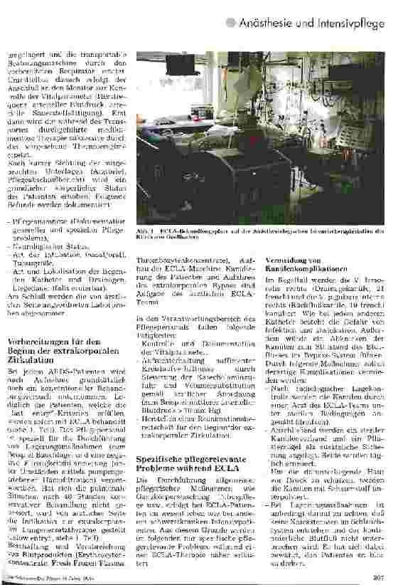 Vorschauseite 2: Extrakorporale Lungenersatztherapie 2. Teil: Pflegerische Aspekte