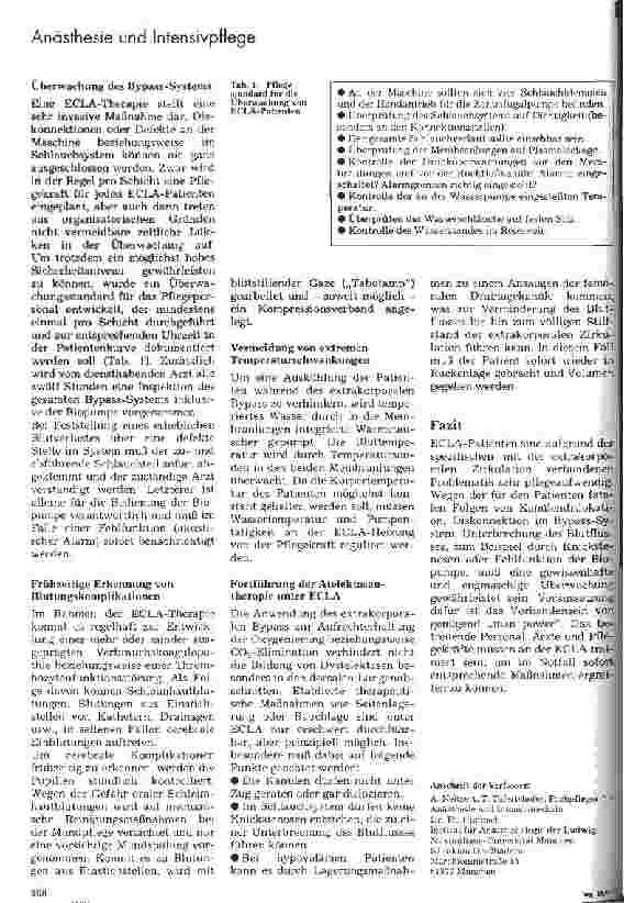 Vorschauseite 3: Extrakorporale Lungenersatztherapie 2. Teil: Pflegerische Aspekte