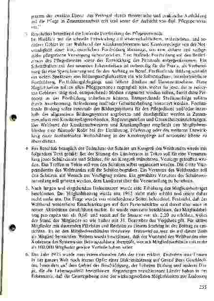 Vorschauseite 3: Arbeitstagung des Länderrates des Weltbundes der Krankenschwestern und Krankenpfleger