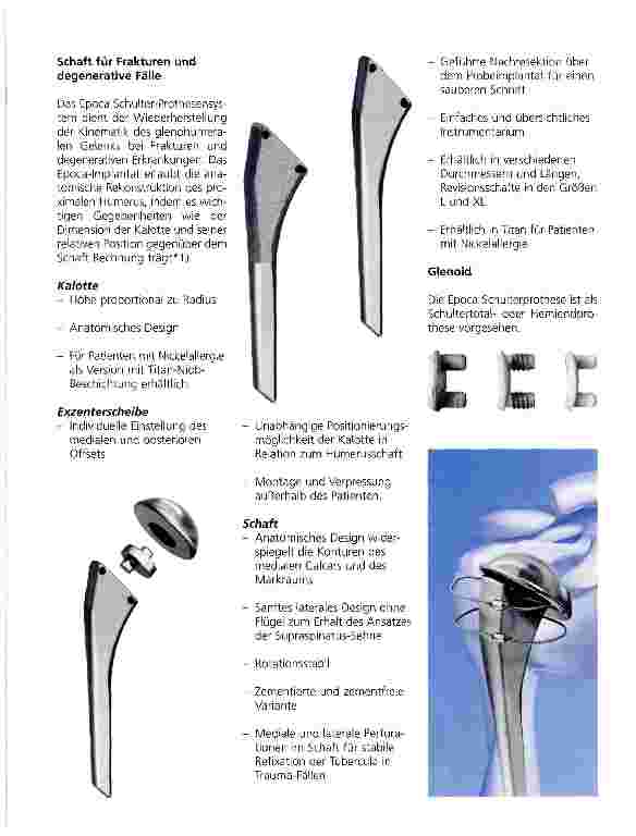 Vorschauseite 2: Epoca Schulter-Prothesensystem:Anatomische Rekonstruktion des proximalen Humerus