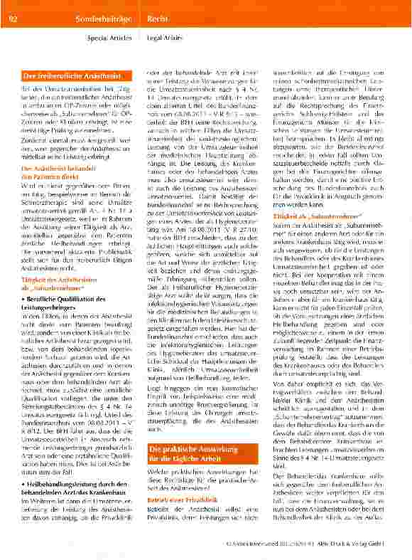 Vorschauseite 2: Umsatzsteuerfreiheit für Privatkliniken