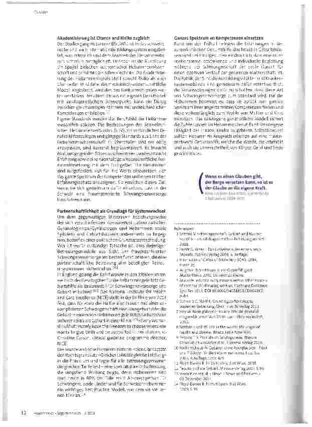 Vorschauseite 5: Wie Hebammen zum ganzen Spektrum ihrer Kompetenzen zurückfinden