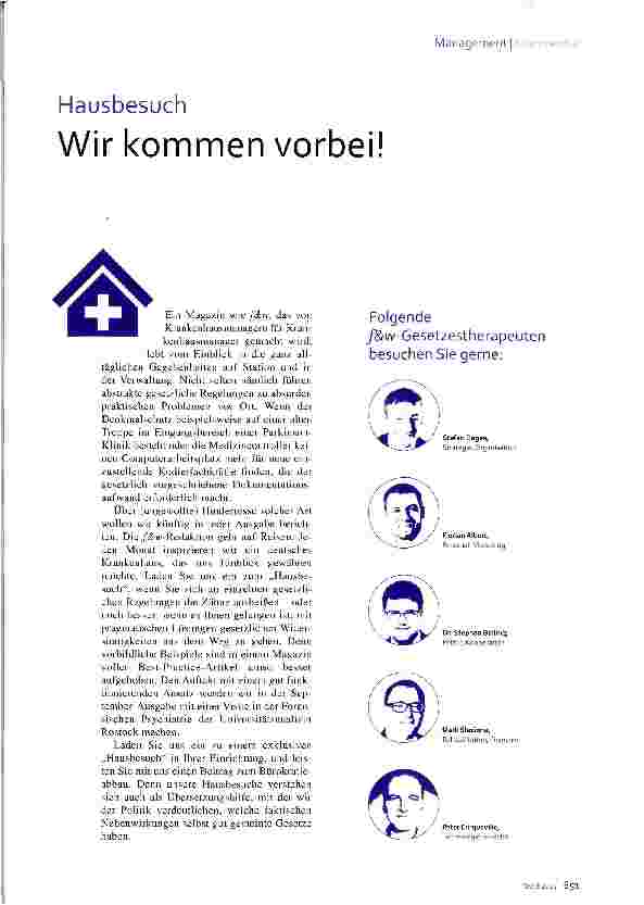 Vorschauseite 1: Hausbesuch Wir kommen vorbei!
