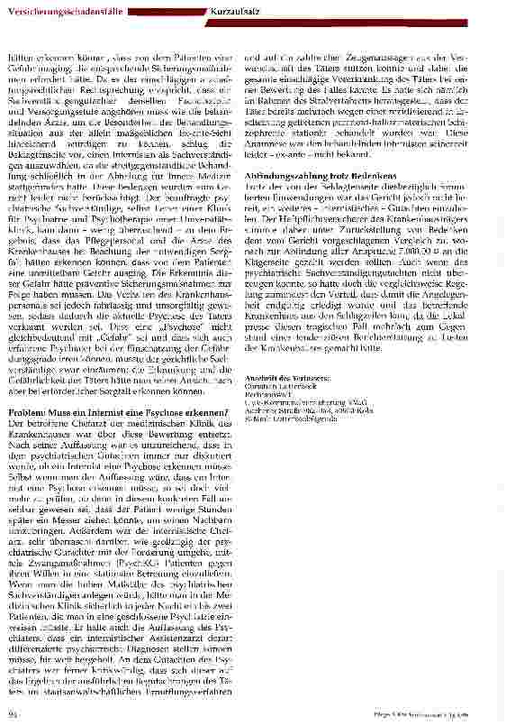 Vorschauseite 3: Tödlicher Zwischenfall auf der internistischen Station