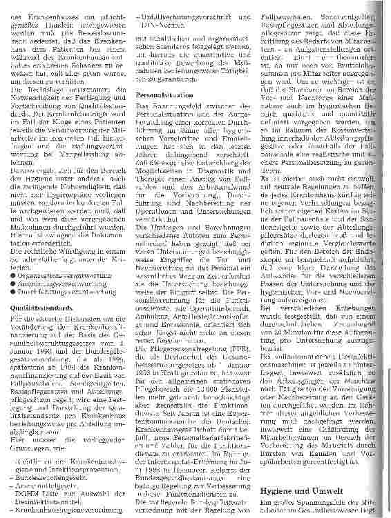 Vorschauseite 3: Hygiene und Umweltschutz im Krankenhaus 5. Folge: Spannungsfeld der Pflegenden