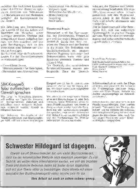 Vorschauseite 4: Hygiene und Umweltschutz im Krankenhaus 5. Folge: Spannungsfeld der Pflegenden