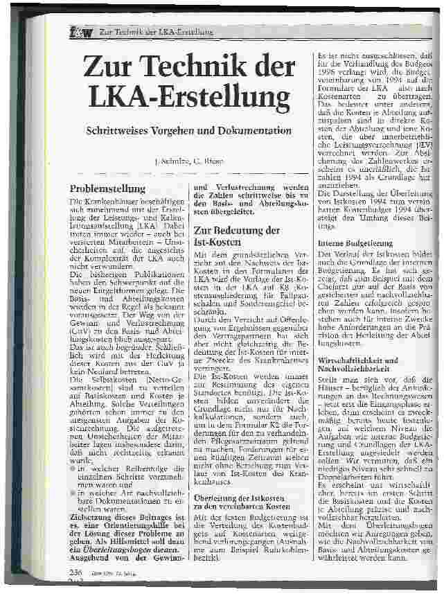Vorschauseite 1: Zur Technik der LKA-Erstellung Schrittweises Vorgehen und Dokumentation