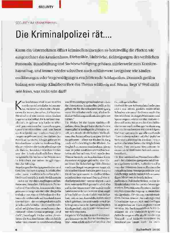 Vorschauseite 1: Die Kriminalpolizei rät...