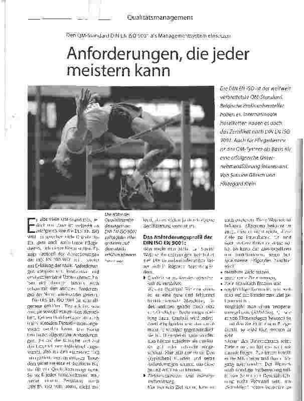 Vorschauseite 1: Den QM-Standard DIN EN ISO 9001 als Managementsystem einsetzenAnforderungen, die jeder meistern kann