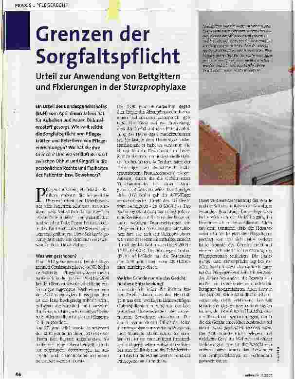 Vorschauseite 1: Grenzen der Sorgfaltspflicht